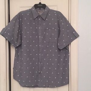 Ablanche Indigo Blue/White Star Short Sleeve Shirt